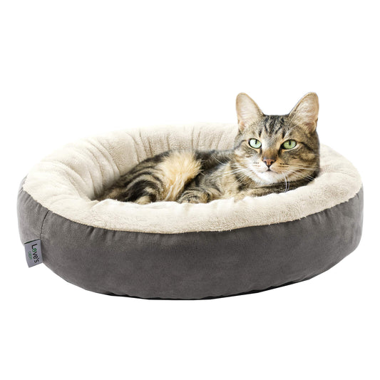 Round Donut Cat and Dog Cushion Bed
